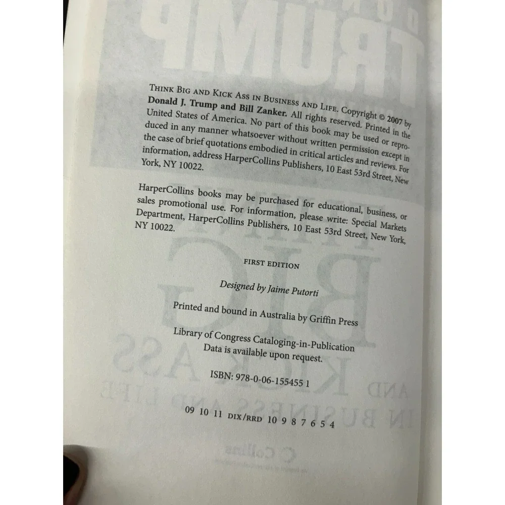 Think Big and Kick Ass: In Business and in Life by Donald Trump and Bill Zanker